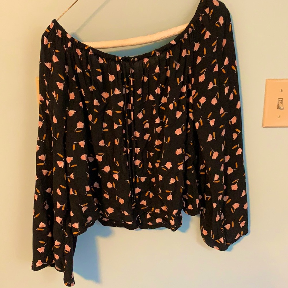 Off the shoulder floral blouse